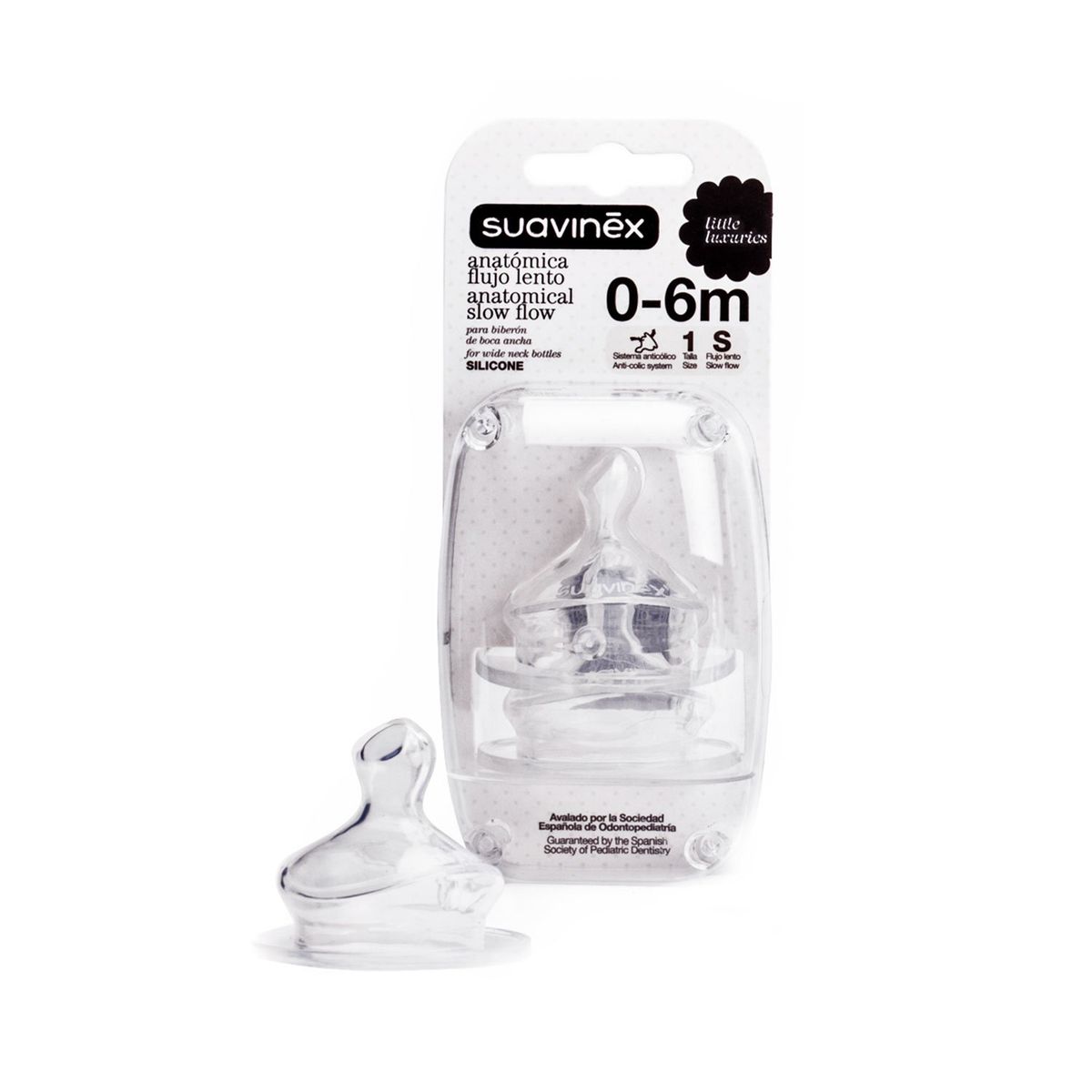SUAVINEX - REPUESTO TETINA ANATÓMICA SILICONA 2 UNI. TALLA S