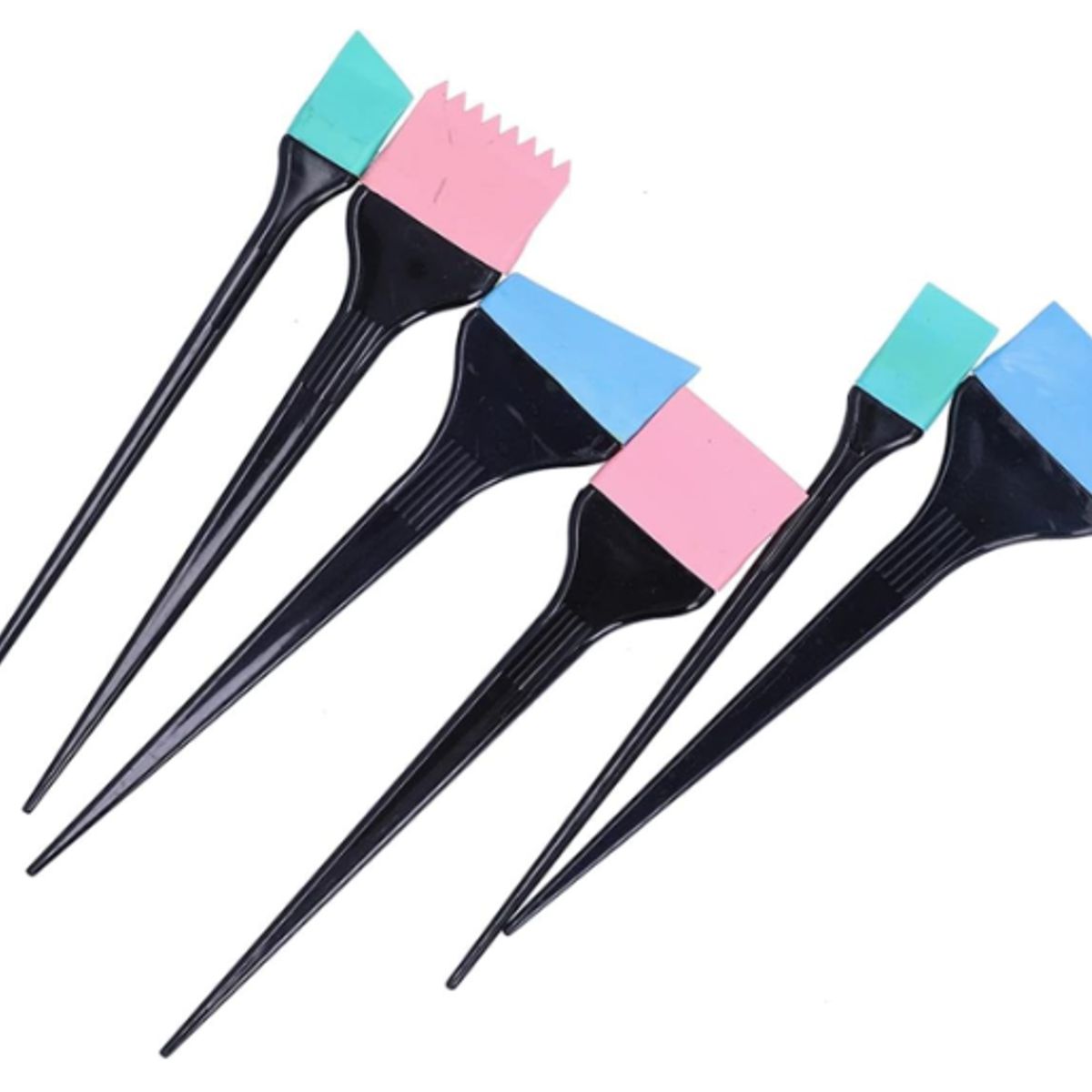 GENERICO - Set 6 Brochas Silicona Para Aplicar Tinturas Decolorantes