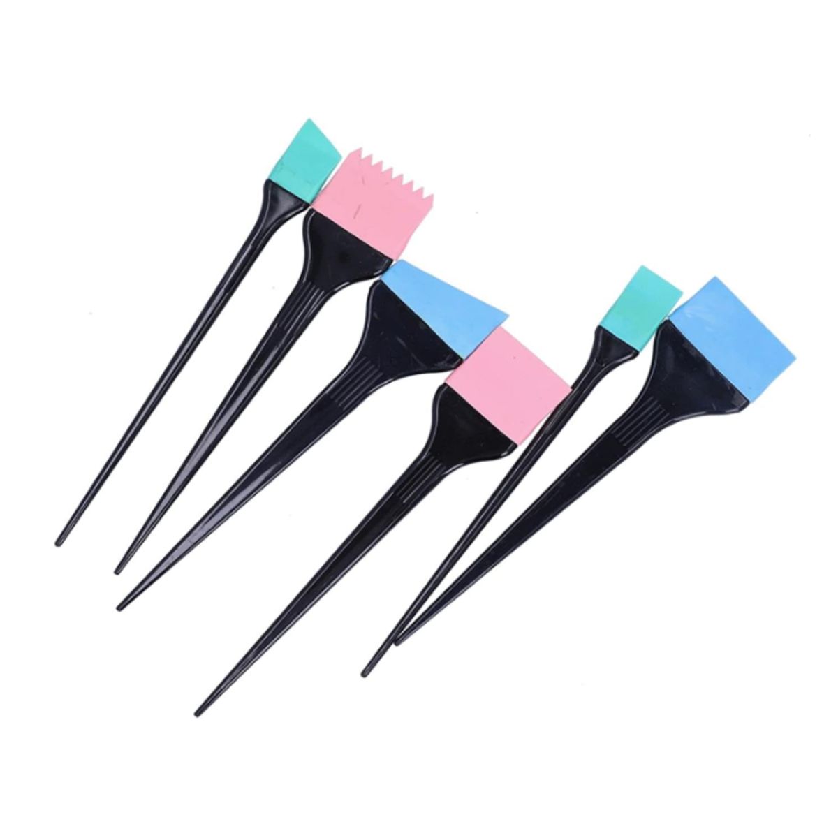 GENERICO - Set 6 Brochas Silicona Para Aplicar Tinturas Decolorantes