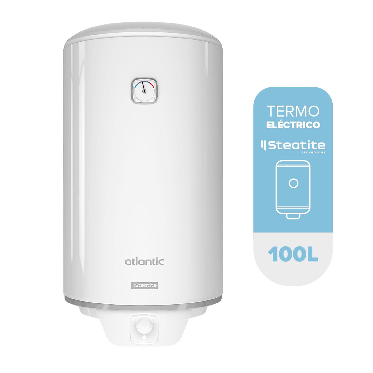 ATLANTIC - Termo Eléctrico Atlantic Steatite 100 litros
