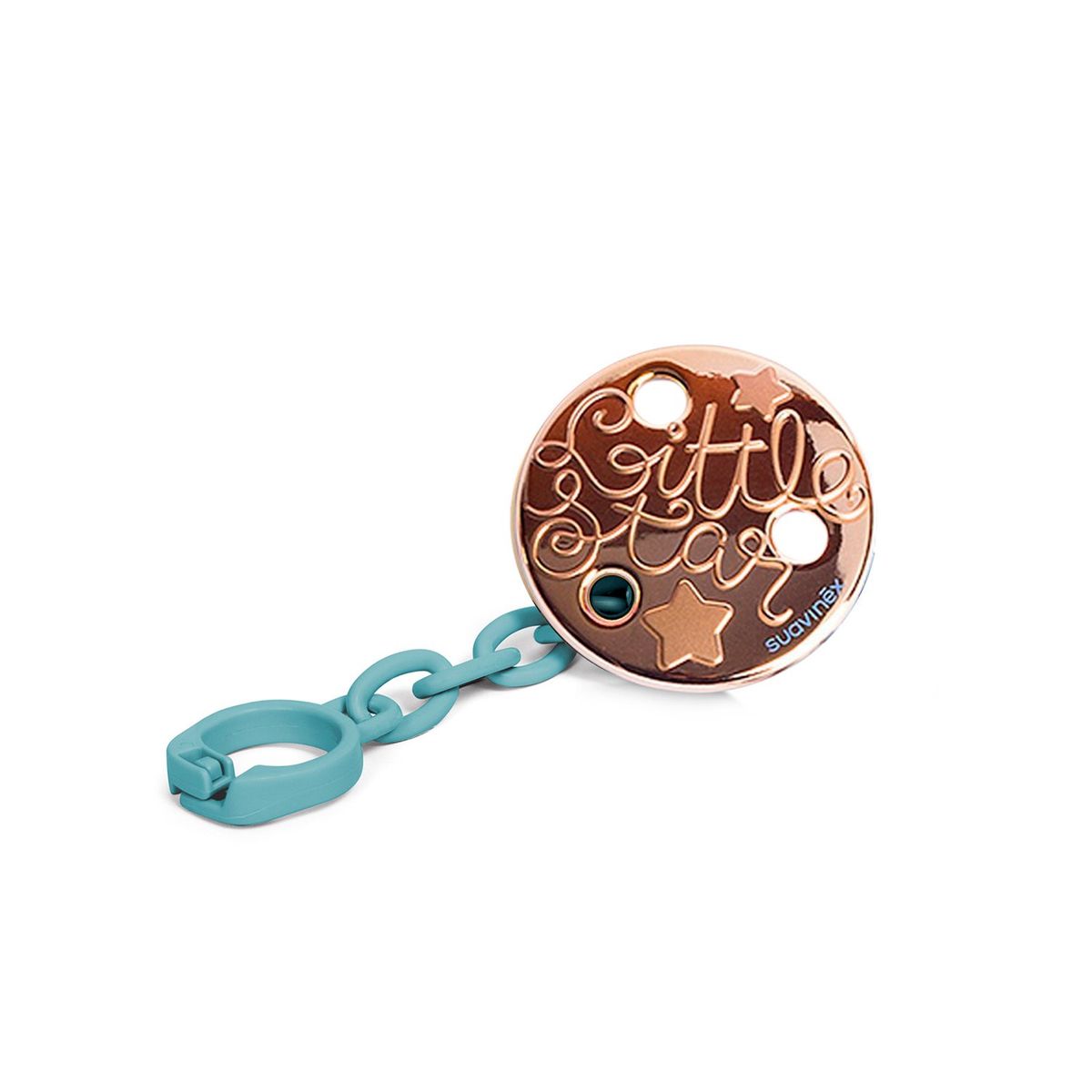 SUAVINEX - BROCHE PINZA REDONDO PREMIUM CELESTE