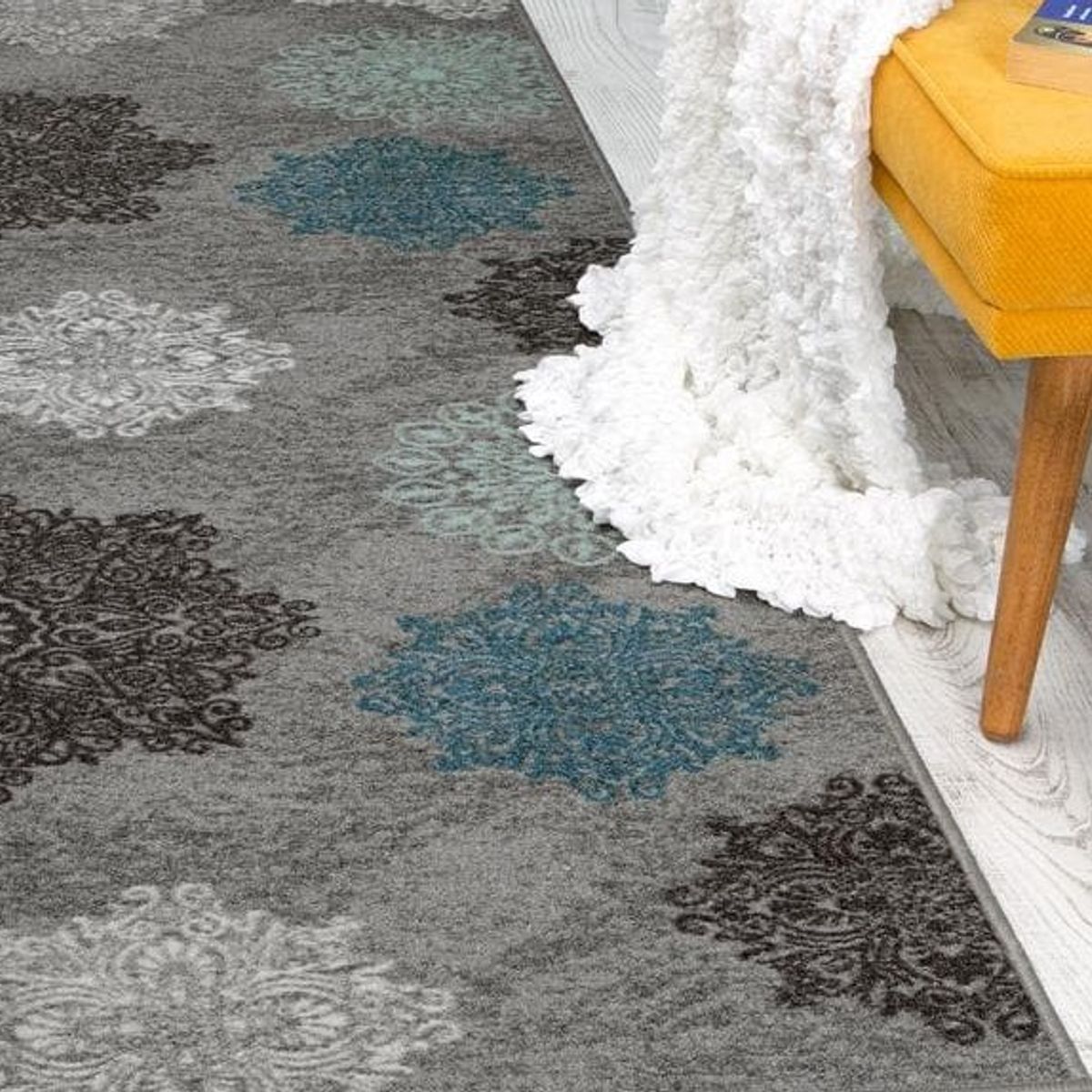 MROTTO - Alfombra Pasillo Gris 70 cm x 2 metros ANTIDESLIZANTE Sin Overlock