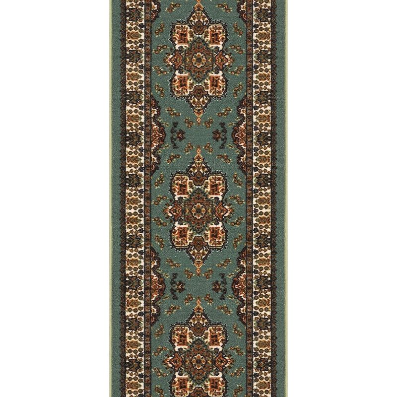 MROTTO - Alfombra Pasillo Verde 70 cm x 2 metros ANTIDESLIZANTE Sin Overlock.