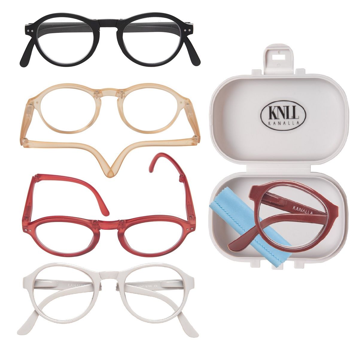 KANALLA - Pack 2 Lentes De Lectura Plegable Con Filtro Azul mod Gris / Negro 3.0