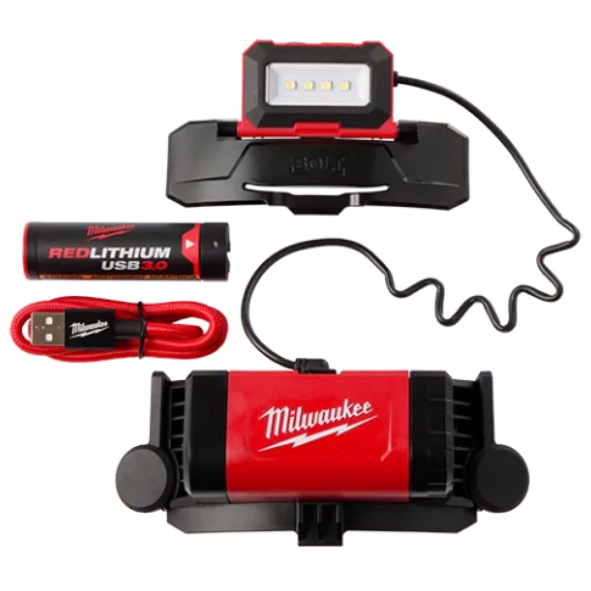 MILWAUKEE - LINTERNA FRONTAL USB BOLT REDLITHIUM