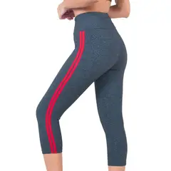 BIA BRAZIL - Calza Capri Gris detalles en Rojo