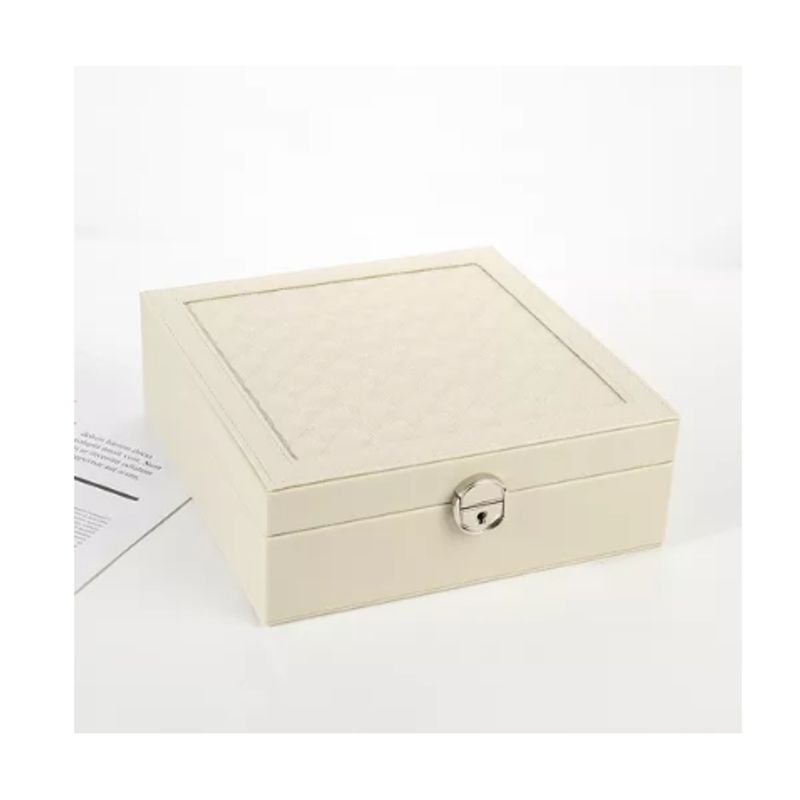 GENERICO - Joyero Caja Para Joyas Con Espejo Tipo Maleta Organizador