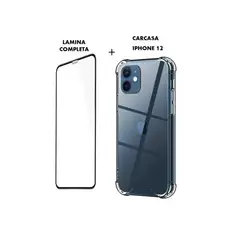 GENERICO - Kit Carcasa Reforzada + Lamina Completa Compatible iPHONE 12