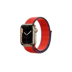 GENERICO - Correa Banda De Nylon Iwatch Applewatch Rojo 42-44-45MM