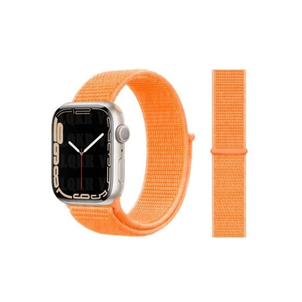 GENERICO - Correa Banda De Nylon Iwatch Applewatch Naranja 42-44-45MM