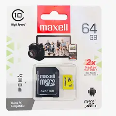 MAXELL - Tarjeta de Memoria Micro Sd 64 GB Clase 10