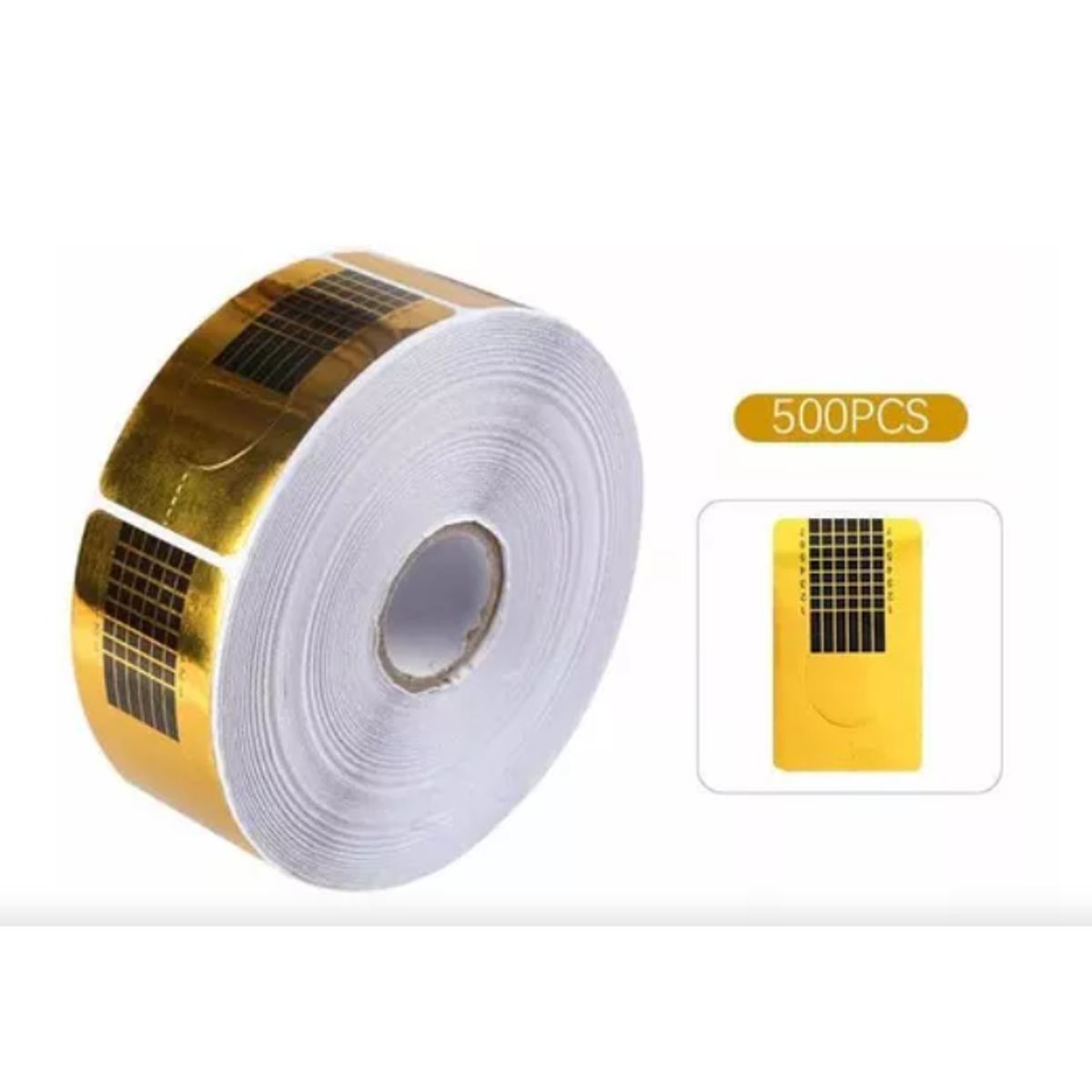 GENERICO - 3 Rollos Papel De Molde Para Uñas Dorado