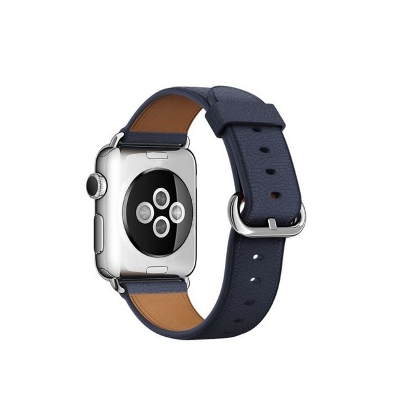 GENERICO - Correa Banda Cuero Iwatch Applewatch Azul 42-44-45MM
