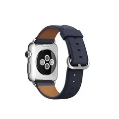 GENERICO - Correa Banda Cuero Iwatch Applewatch Azul 42-44-45MM