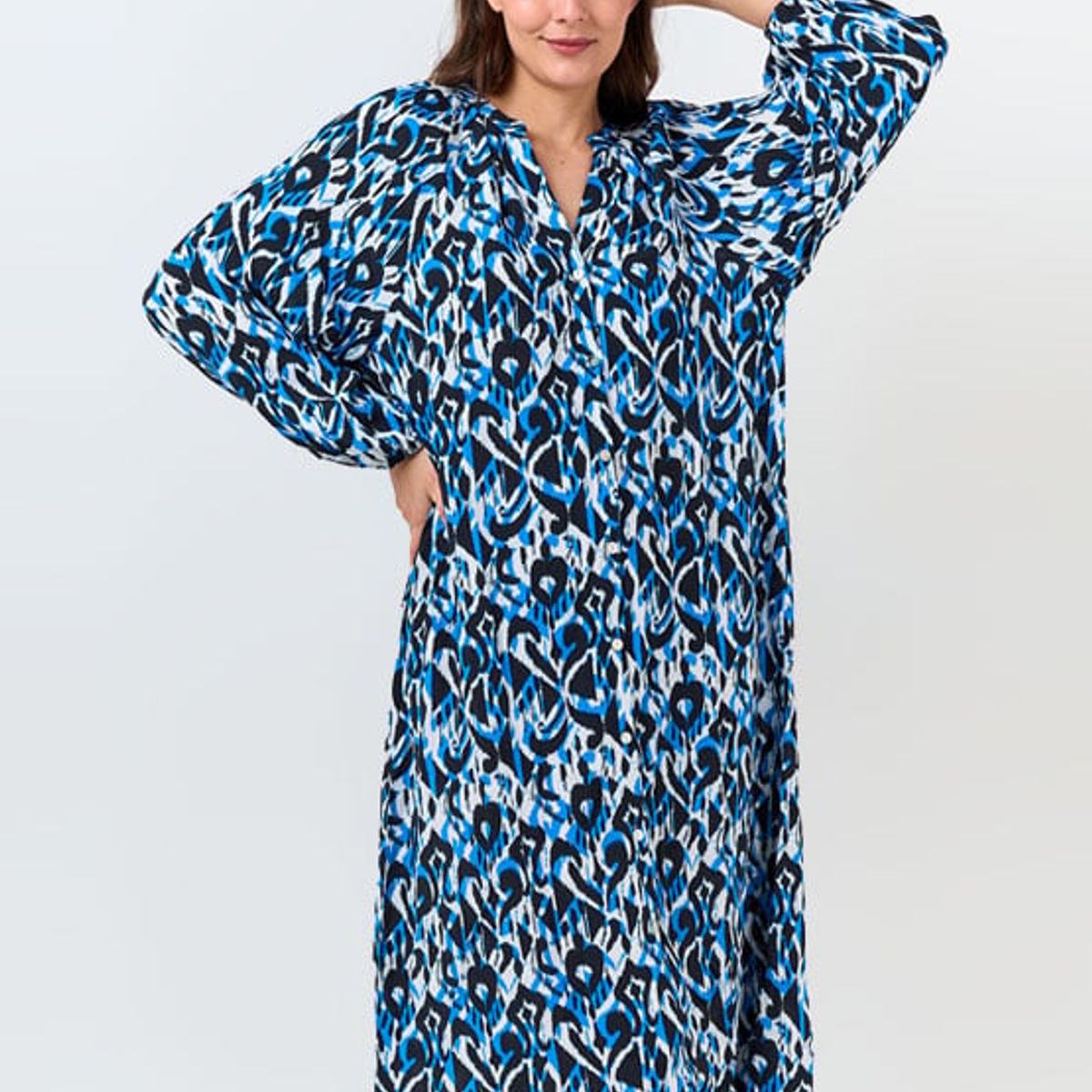HERRERA MAISON - Vestido Mujer Emisero Azul
