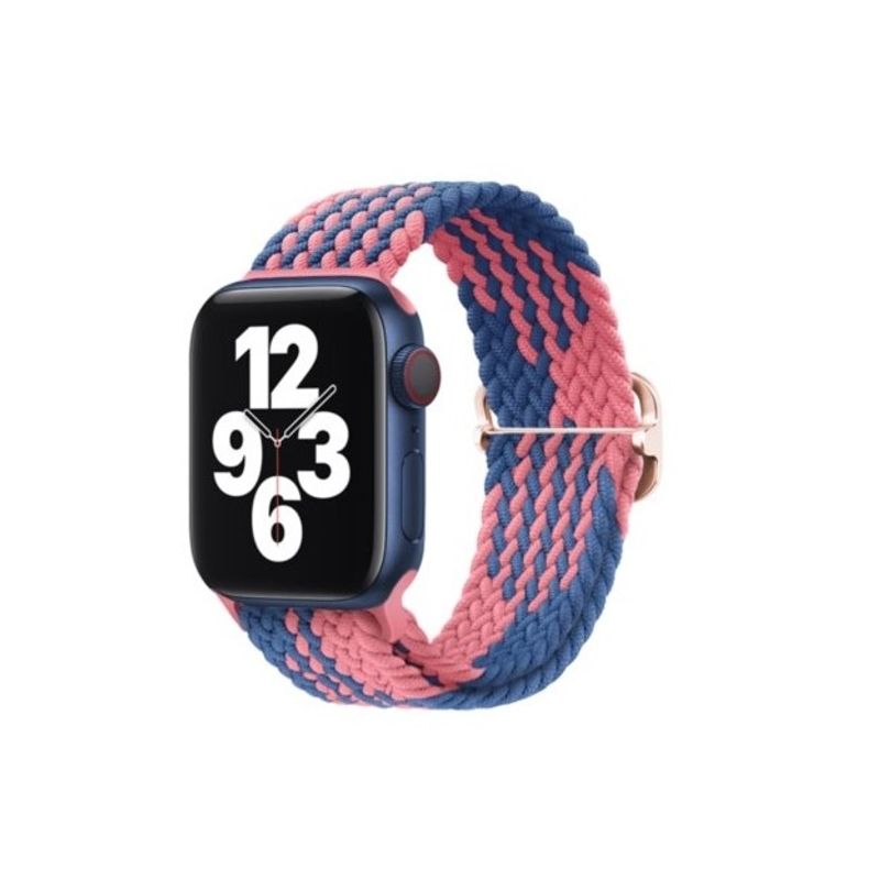 GENERICO - Correa Trenzada Iwatch Applewatch Rosado Y Azul 42-44-45MM