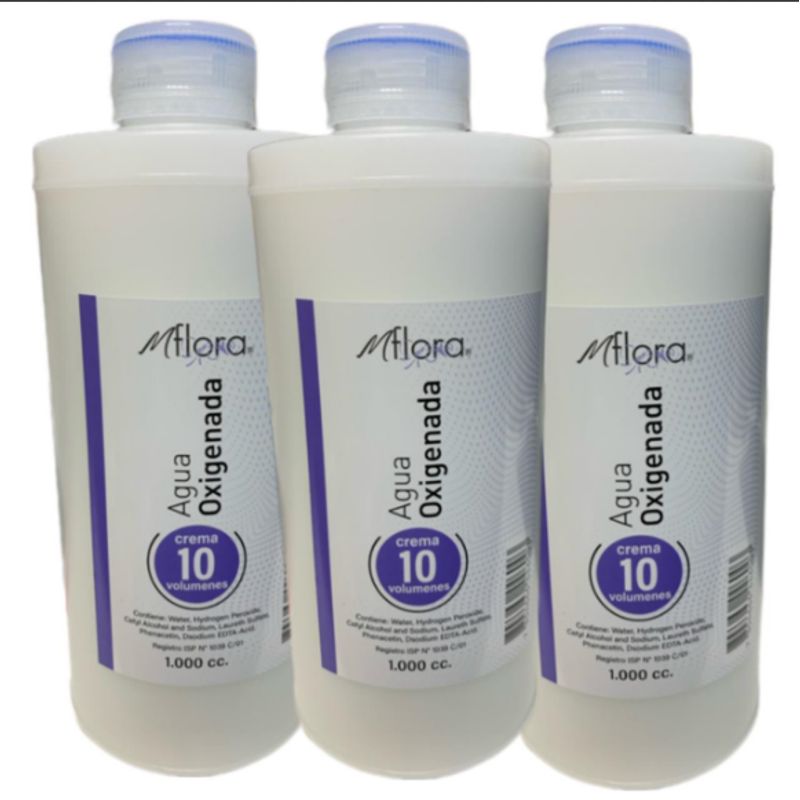 MFLORA - Agua oxigenada En Crema  Agua 1000ML Mflora Vol10%