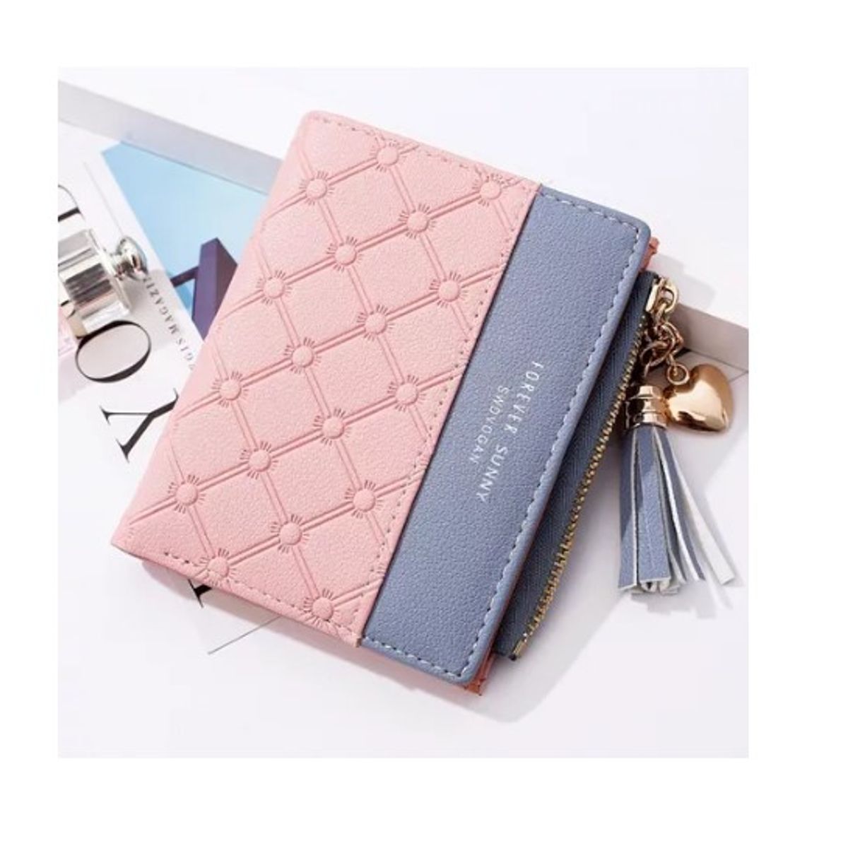 ESHOPANGIE - Billetera Tarjetero Monedero Elegante De Mujer Eco Cuero