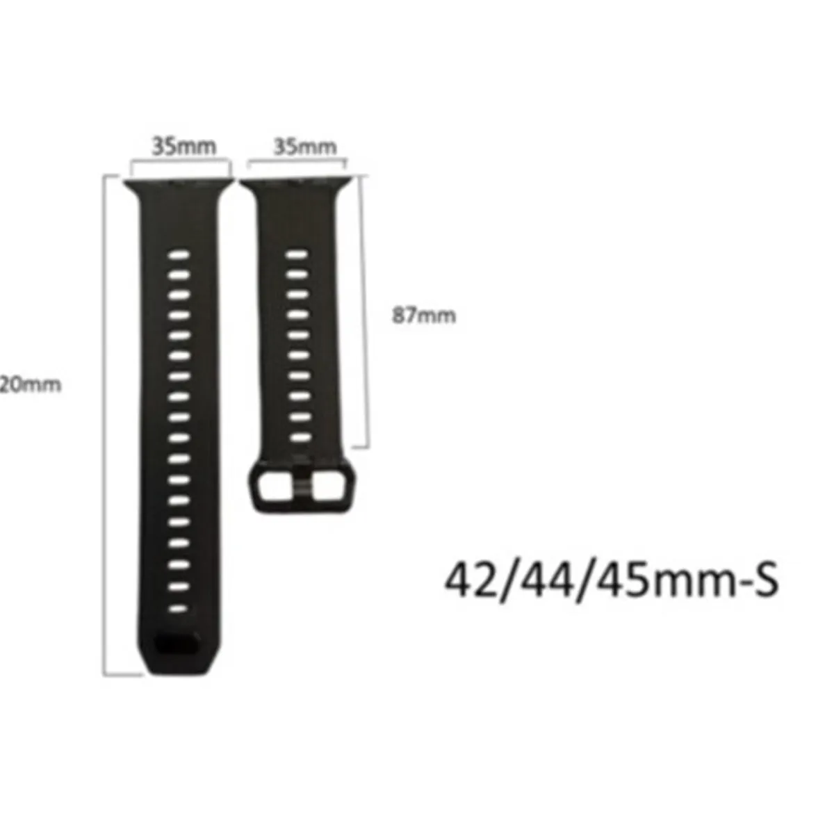 GENERICO - Correa De Silicona Iwatch Applewatch Turquesa 42-44-45MM-S