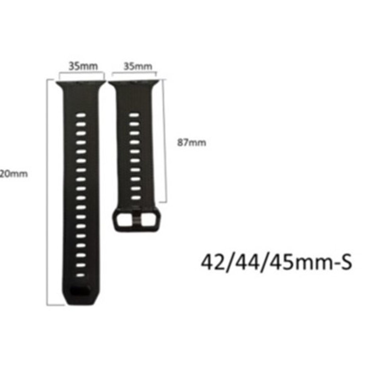 GENERICO - Correa De Silicona Iwatch Applewatch Vinotinto 42-44-45MM-S