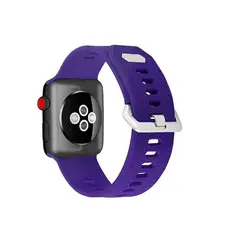 GENERICO - Correa De Silicona Iwatch Applewatch Morado 42-44-45MM-S