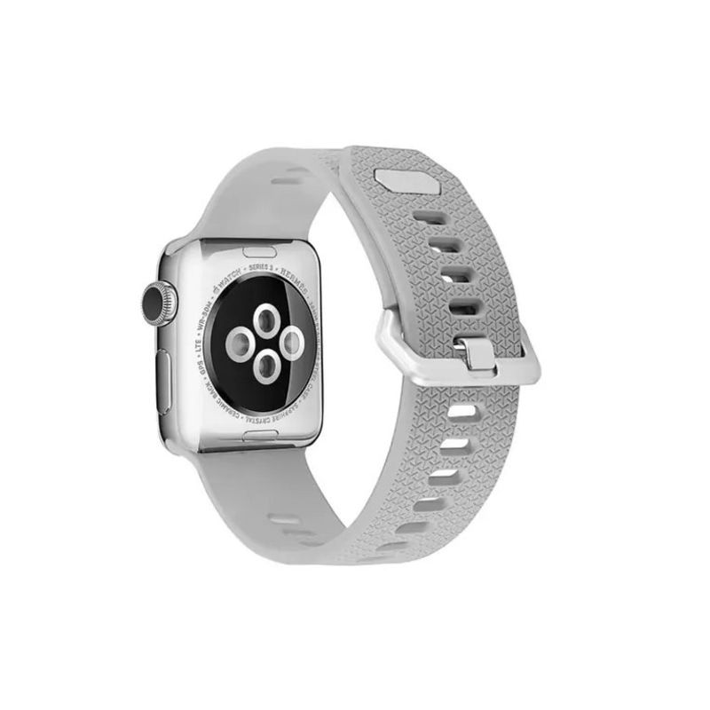GENERICO - Correa De Silicona Iwatch Applewatch Gris 42-44-45MM-L