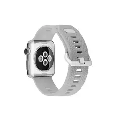 GENERICO - Correa De Silicona Iwatch Applewatch Gris 42-44-45MM-L