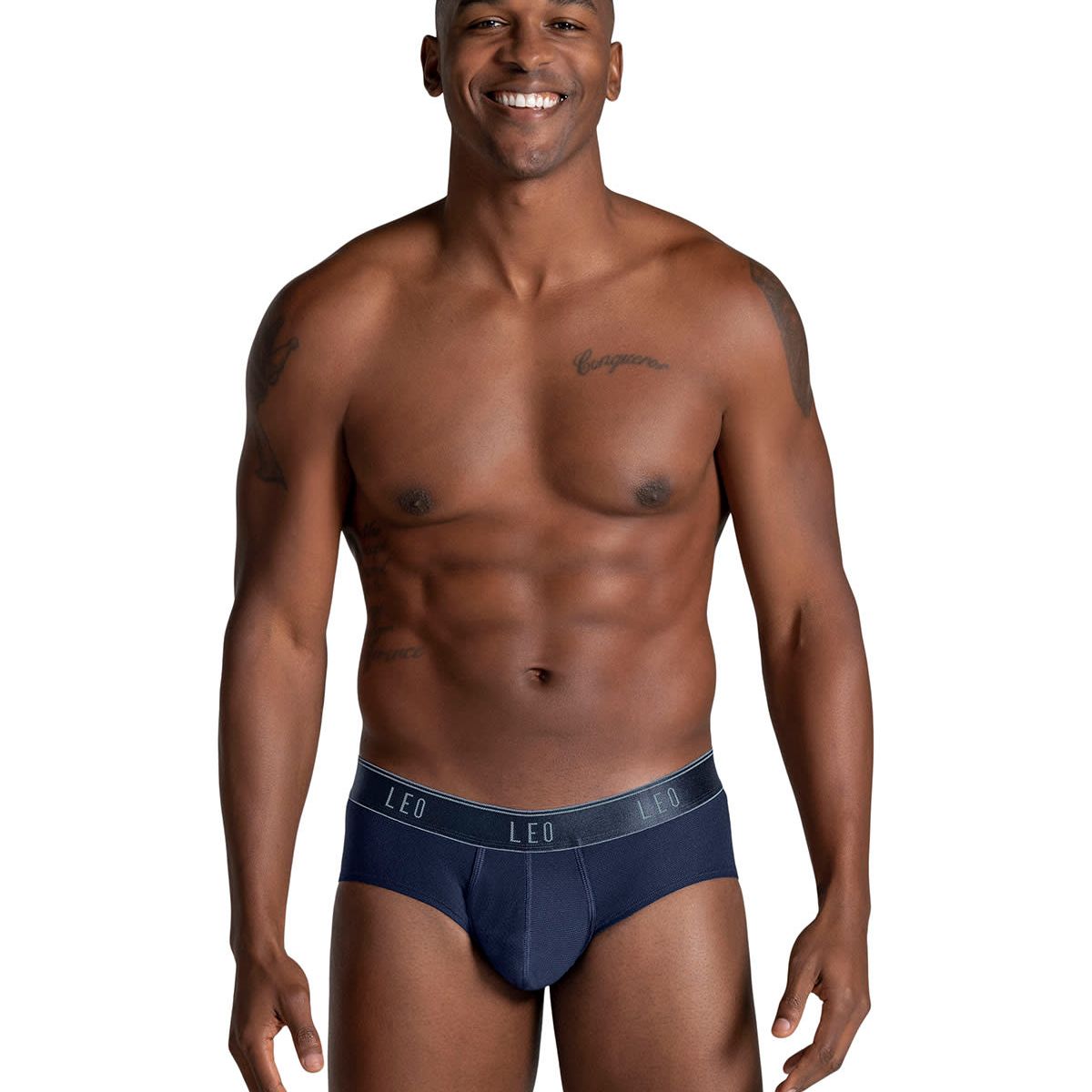 LEO - Ropa Interior Masculina 033278N Boxer Corto Azul