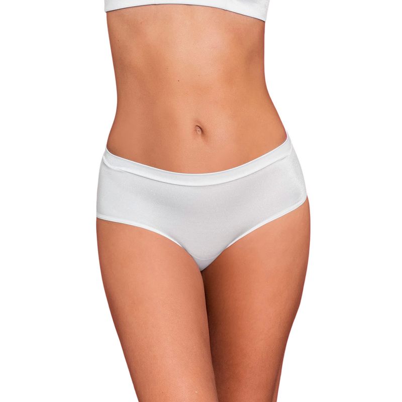 LEONISA - Calzón pantaleta en tela con brillo 092037 Blanco