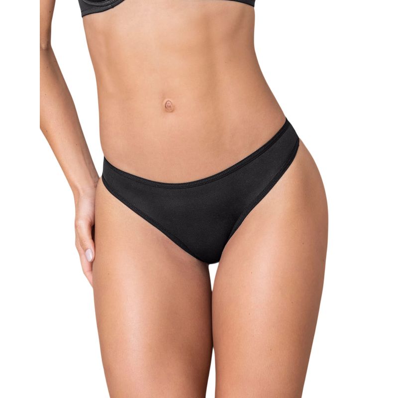LEONISA - Calzón 72308 Brasilero Negro