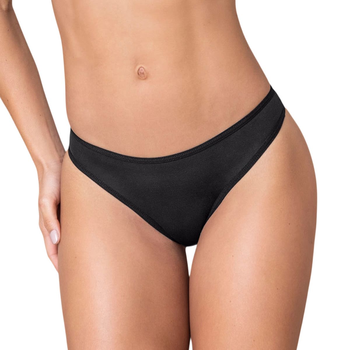 LEONISA - Calzón 72308 Brasilero Negro