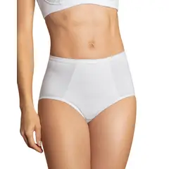LEONISA - Calzón clásico de control suave con excelente modelación 72219 Blanco
