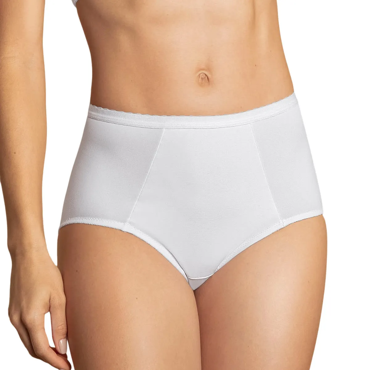 LEONISA - Calzón clásico de control suave con excelente modelación 72219 Blanco