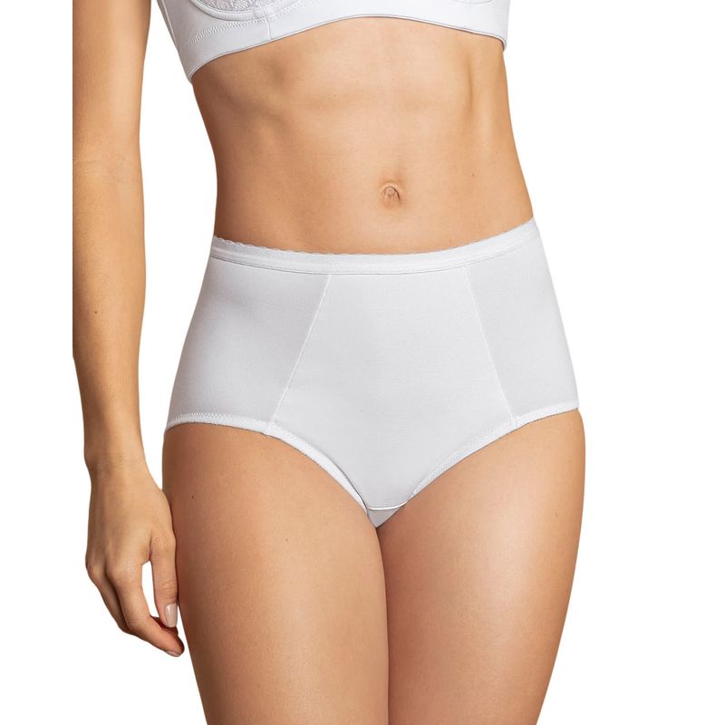 LEONISA - Calzón clásico de control suave con excelente modelación 72219 Blanco
