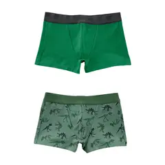 LEO - Paquete X 2 Bóxers en Algodón Para Niños 33155X2 Verde / Estampado