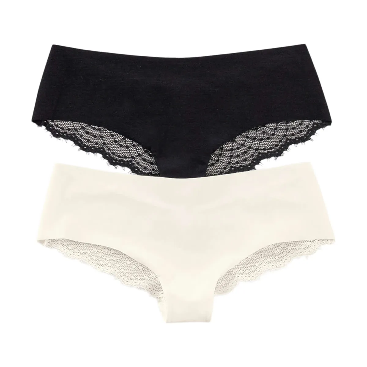 LEONISA - Leonisa Pack X 2 Calzón Pantaleta Descaderado 12946X2 Perla/Negro