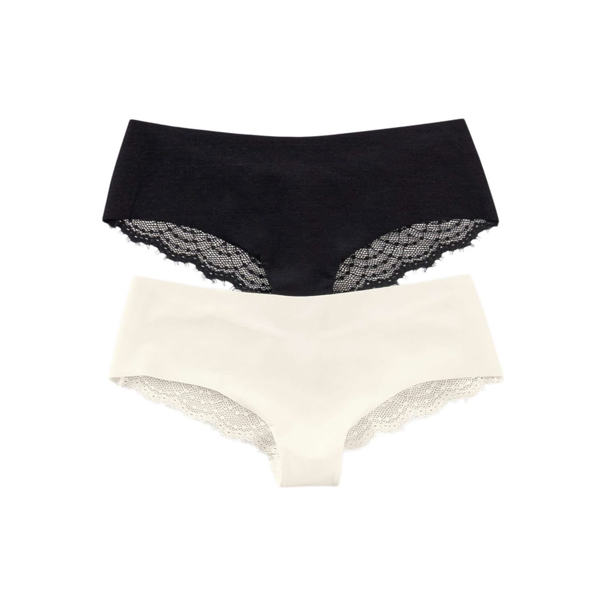 LEONISA - Leonisa Pack X 2 Calzón Pantaleta Descaderado 12946X2 Perla/Negro