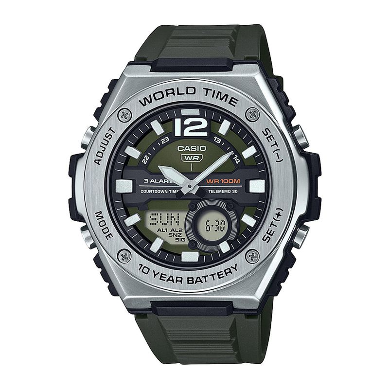 CASIO - Reloj CASIO MWQ-100-3AVDF Resina/Acero Hombre Negro/plateado