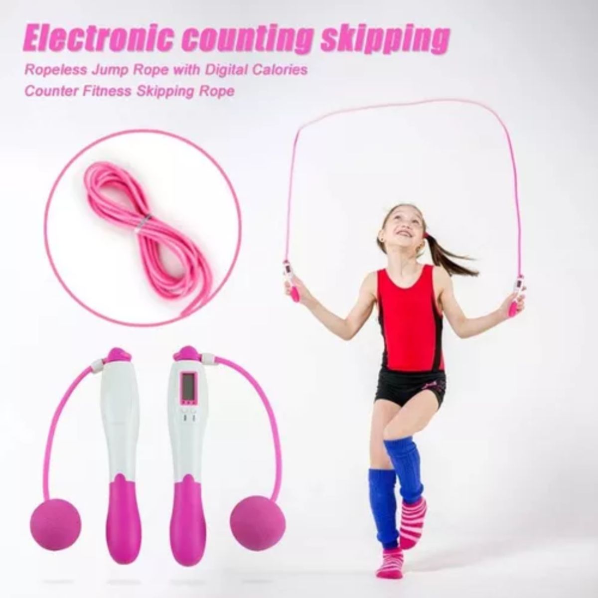 GENERICO - Cuerda Para Saltar Ajustable Con Contador Y Varios Modos