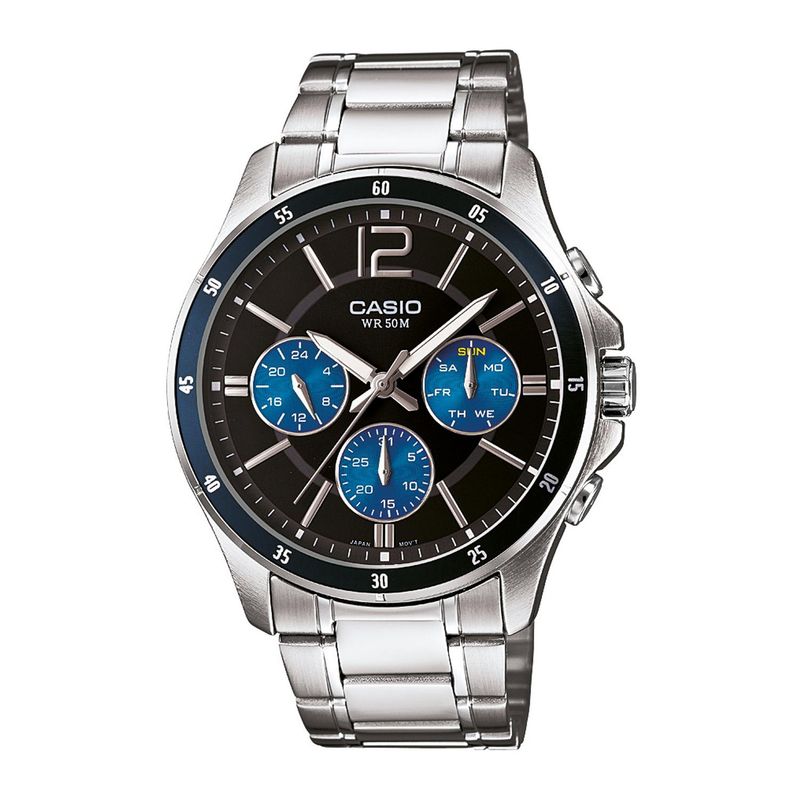 CASIO - Reloj CASIO MTP-1374D-2AVDF Acero Hombre Plateado