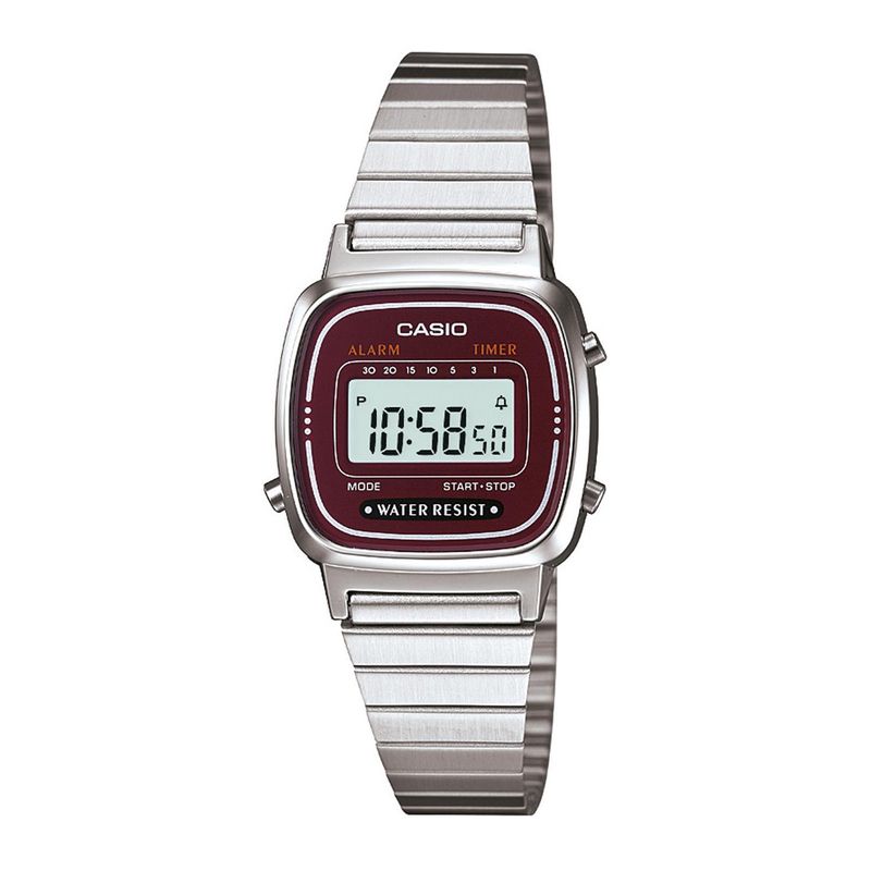 CASIO - Reloj CASIO LA670WA-4DF Resina/Cromado Mujer Plateado