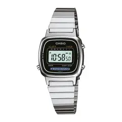 CASIO - Reloj LA670WA-1DF Resina/Cromado Mujer Plateado