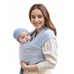 OEM - FULAR PORTABEBE ERGONOMICO ELASTICADO - Gris - M