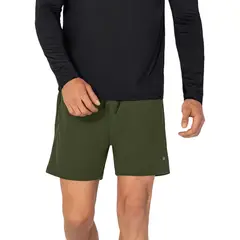 LEO - Short deportivo con bolsillo lateral con bóxer interno 518019 Verde