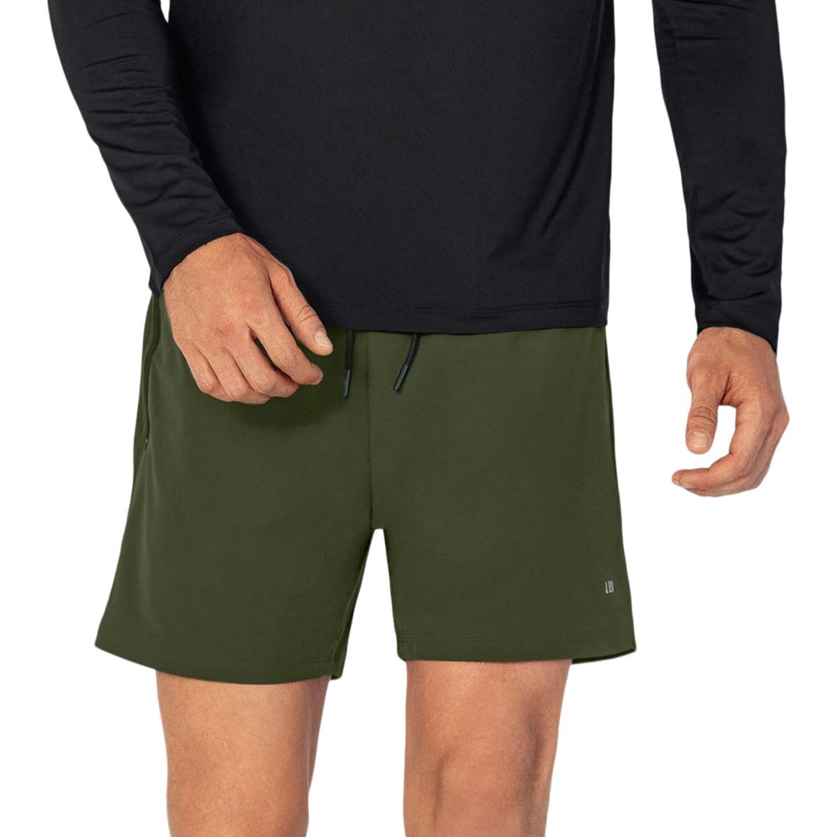 LEO - Short deportivo con bolsillo lateral con bóxer interno 518019 Verde