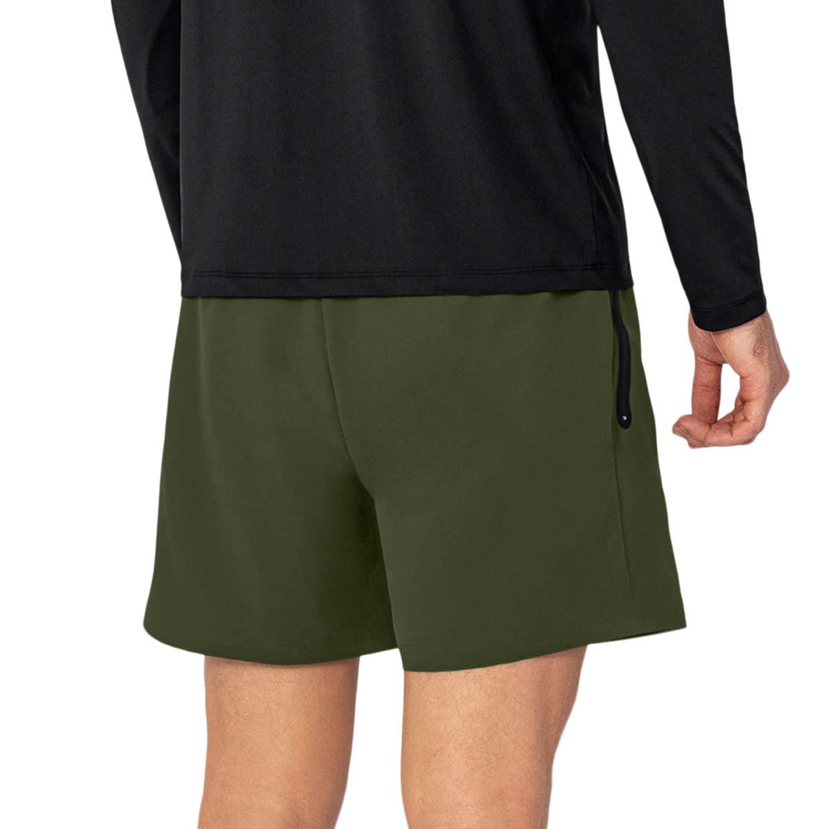 LEO - Short deportivo con bolsillo lateral con bóxer interno 518019 Verde