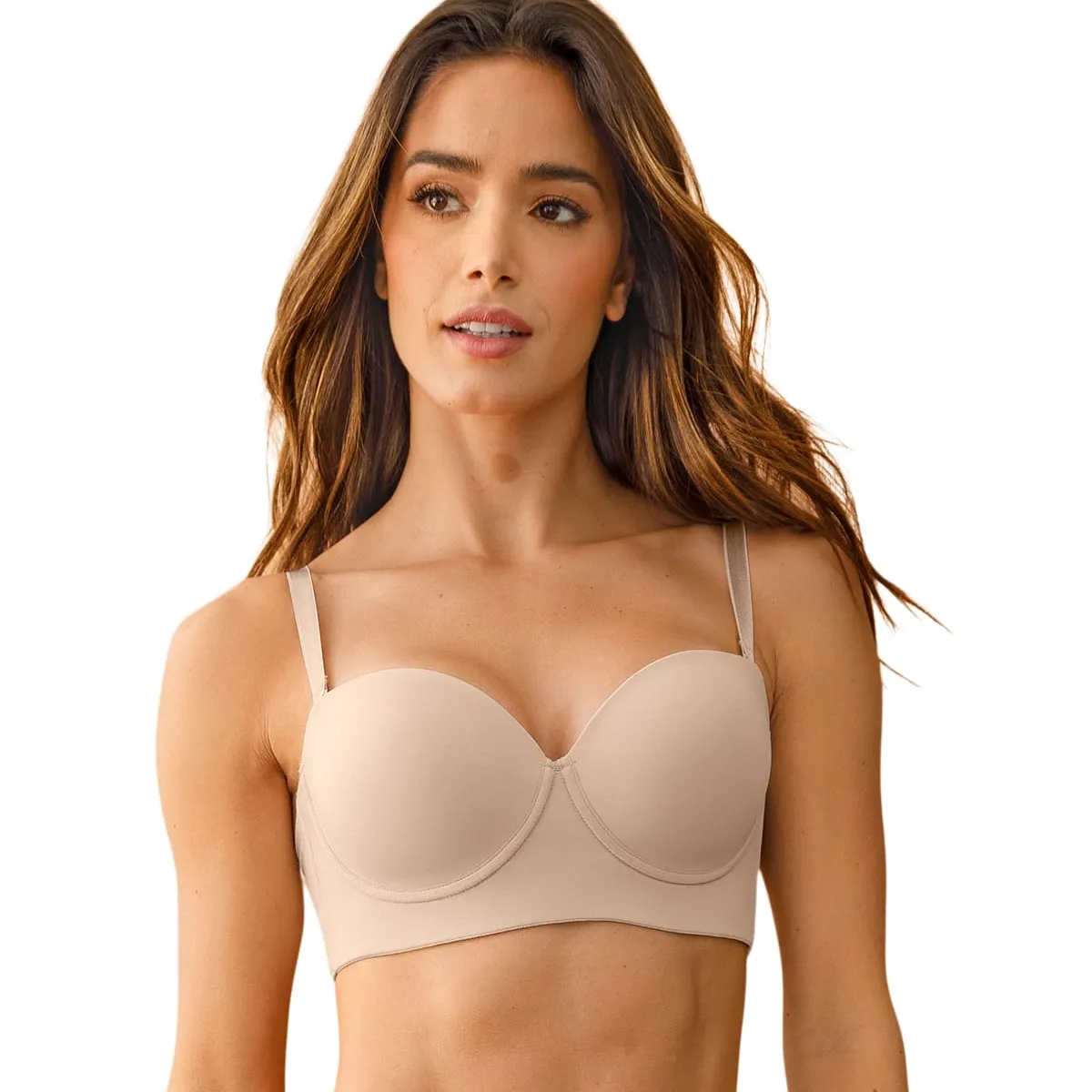 LEONISA - Sostén strapless de realce suave 71318 Beige