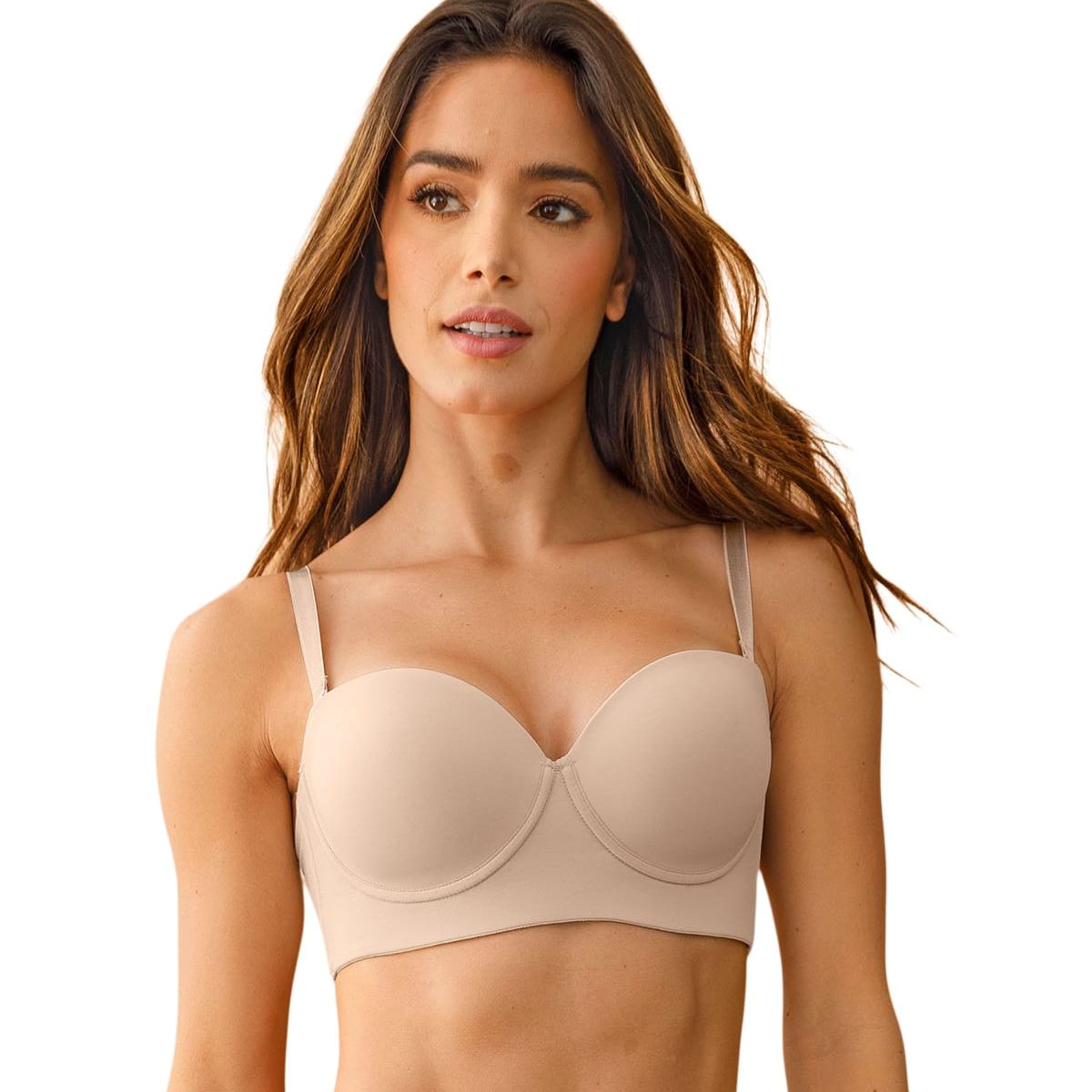 LEONISA - Sostén strapless de realce suave 71318 Beige