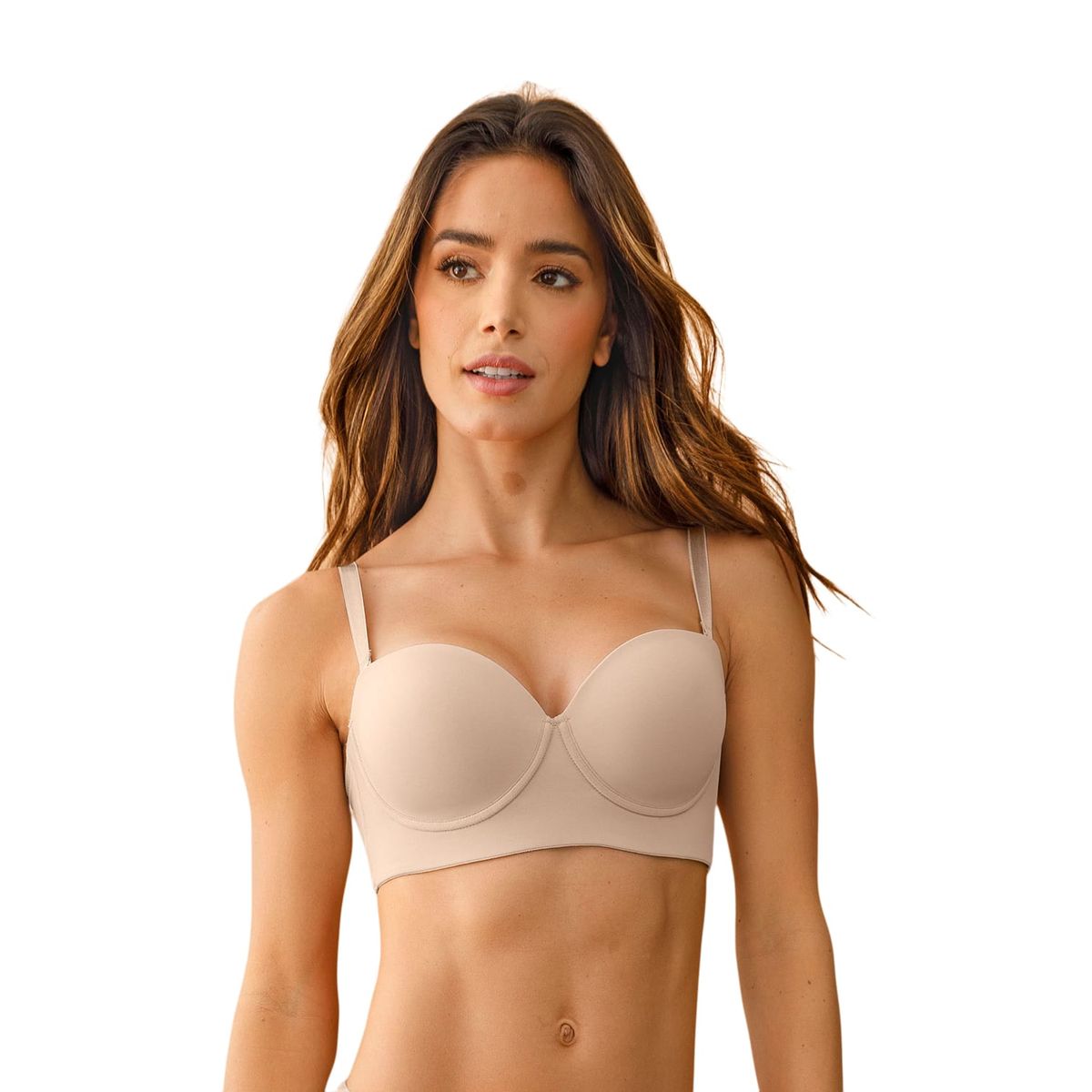 LEONISA - Sostén strapless de realce suave 71318 Beige