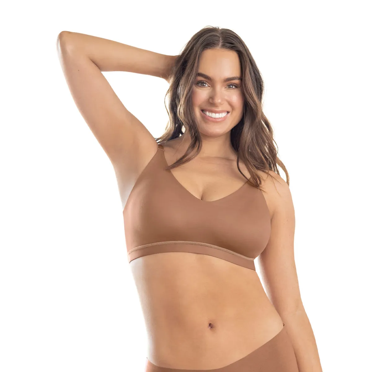 LEONISA - Brastop de copas extraíbles LIGHT TOP comodidad total 091031 Café Moca